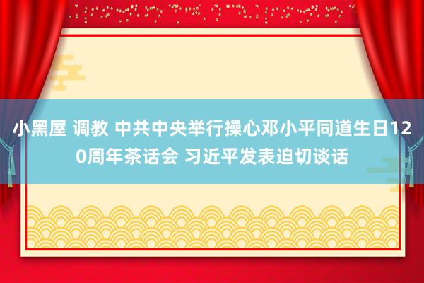 小黑屋 调教 中共中央举行操心邓小平同道生日120周年茶话会 习近平发表迫切谈话