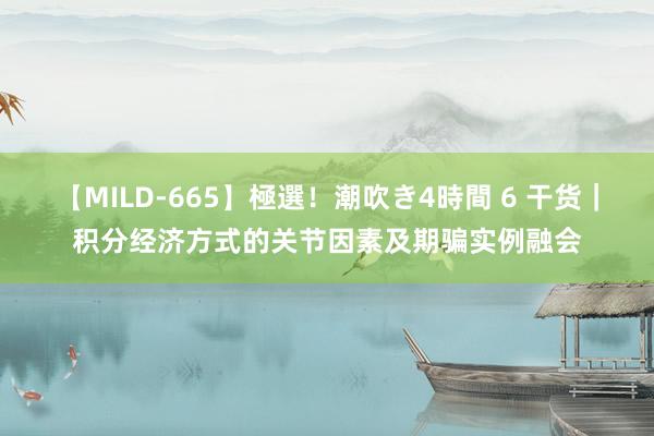 【MILD-665】極選！潮吹き4時間 6 干货｜积分经济方式的关节因素及期骗实例融会