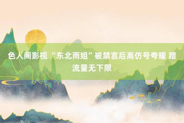 色人阁影视 “东北雨姐”被禁言后高仿号夸耀 蹭流量无下限