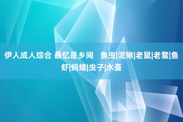 伊人成人综合 最忆是乡间   鱼虫|泥鳅|老鼠|老鳖|鱼虾|蚂蝗|虫子|水蚤